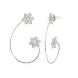 Halo Essence Brilliance Interchangeable Floral Ear Cuff Earrings