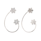 Halo Essence Brilliance Interchangeable Floral Ear Cuff Earrings