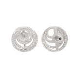 Halo Essence Circular Disk Stud Earrings