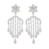 Halo Essence Floral Dangler Earrings