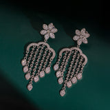 Halo Essence Floral Dangler Earrings