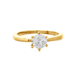 Valentines Eternal Glow Solitaire Gold Ring