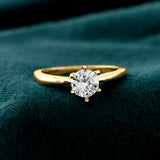 Valentines Eternal Glow Solitaire Gold Ring