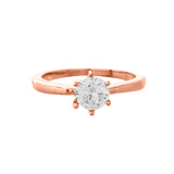 Valentines Eternal Glow Solitaire Rose Gold Ring
