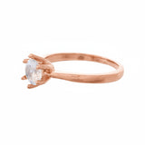 Valentines Eternal Glow Solitaire Rose Gold Ring