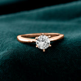Valentines Eternal Glow Solitaire Rose Gold Ring