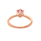 Valentines Day Blush Promise Rose Gold Solitaire Ring