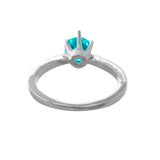 Valentines Day Ocean Promise Solitaire Silver Ring