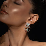 Halo Essence Heart Dangler Earrings