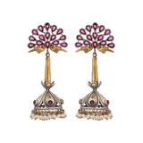 Antique Elegance Floral Bell Danglers