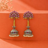 Antique Elegance Floral Bell Danglers