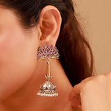 Antique Elegance Floral Bell Danglers