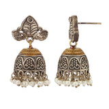 Antique Elegance Pearl Beaded Jhumki