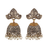 Antique Elegance Pearl Beaded Jhumki