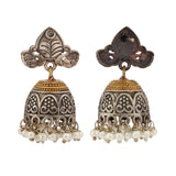 Antique Elegance Pearl Beaded Jhumki