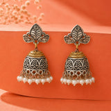 Antique Elegance Pearl Beaded Jhumki