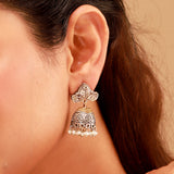 Antique Elegance Pearl Beaded Jhumki