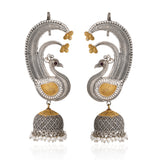 Ear cuff Dual Tone Statement Earrings - Antique Elegance