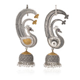 Ear cuff Dual Tone Statement Earrings - Antique Elegance