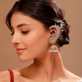 Ear cuff Dual Tone Statement Earrings - Antique Elegance
