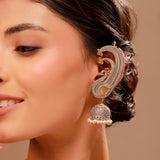 Ear cuff Dual Tone Statement Earrings - Antique Elegance