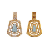 Sparkling Elegance Royal Meher Turquoise Hasli Necklace Set