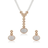 Sparkling Elegance Moonlit Pearl Cascade Necklace Set