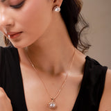 Kundan Elegance Rose Dew Teardrop Pendant Set