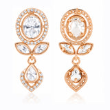 Kundan Elegance Rose Bloom Drop Pendant Set