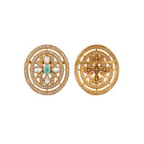 Sparkling Elegance Royal Meher Turquoise Hasli Necklace Set