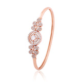 Sparkling Elegance Radiant Bloom Rose Gold CZ Bracelet