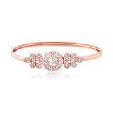 Sparkling Elegance Radiant Bloom Rose Gold CZ Bracelet