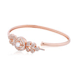 Sparkling Elegance Radiant Bloom Rose Gold CZ Bracelet