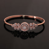 Sparkling Elegance Radiant Bloom Rose Gold CZ Bracelet