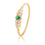 Sparkling Elegance Emerald Radiance Gold CZ Bracelet