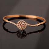 Sparkling Elegance Radiant Bloom American Diamond Cz Bracelet