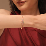 Sparkling Elegance Radiant Bloom American Diamond Cz Bracelet