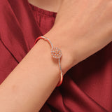 Sparkling Elegance Radiant Bloom American Diamond Cz Bracelet