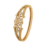 Gold Elegance Regal Petal Kundan Bracelet