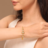 Gold Elegance Surya Kundan Bracelet