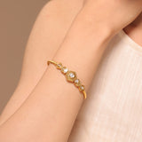 Gold Elegance Surya Kundan Bracelet