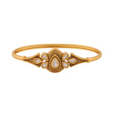 Gold Elegance Royal Teardrop Kundan Bracelet