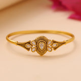 Gold Elegance Royal Teardrop Kundan Bracelet