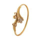 Gold Elegance Peacock Grace Kundan Bracelet