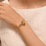 Gold Elegance Peacock Grace Kundan Bracelet