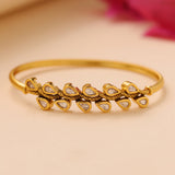 Gold Elegance Royal Dewdrop Kundan Bracelet