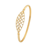 Sparkling Elegance Golden Lattice American Diamond Cz Bracelet