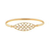 Sparkling Elegance Golden Lattice American Diamond Cz Bracelet