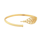 Sparkling Elegance Golden Lattice American Diamond Cz Bracelet