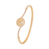 Sparkling Elegance Golden Bloom American Diamond Cz Bracelet